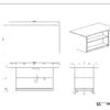 【法人様限定】送料無料 収納付きテーブル ホワイト RFSGD-1690 - 画像 (7)