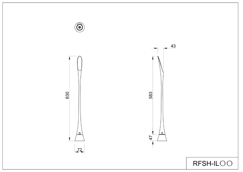 【法人様限定】送料無料 SPILLO スピッロ靴べら ダークウッド RFSH-ILDW - 画像 (5)