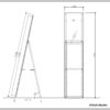 【法人様限定】送料無料 ミラー ダーク プラスチックフレーム RFSMR-DB - 画像 (2)