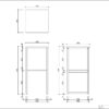 【法人様限定】送料無料 コンパクト電話機台 ナチュラル RFTC-3573N - 画像 (3)