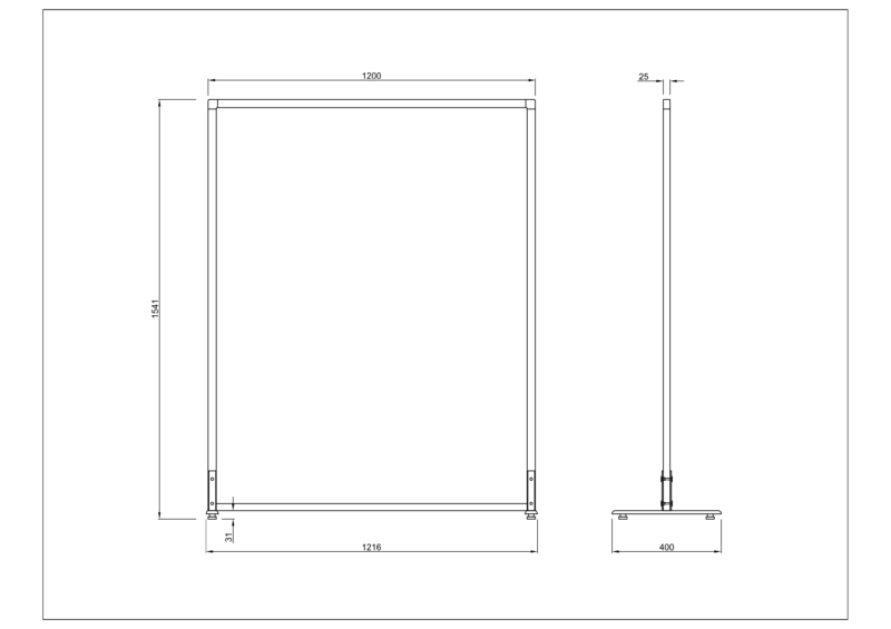 【法人様限定】送料無料 シンプルスクリーンⅡ W1200 ワイド ダーク（アジャスター仕様）RFSCR2-DAWAJ - 画像 (5)