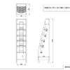 【法人様限定】送料無料 木製カタログスタンドⅡ シングル ナチュラル×ホワイト SHKS2-001NW - 画像 (6)