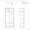 【法人様限定】送料無料 *プリーマⅡ 木製格子型シェルフ用棚板 グレーⅡ 2枚入 - 画像 (4)