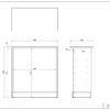 【法人様限定】送料無料 ノルム ハイカウンター W900xD450 ホワイトⅡ Z-SHHC-900WH2 - 画像 (6)