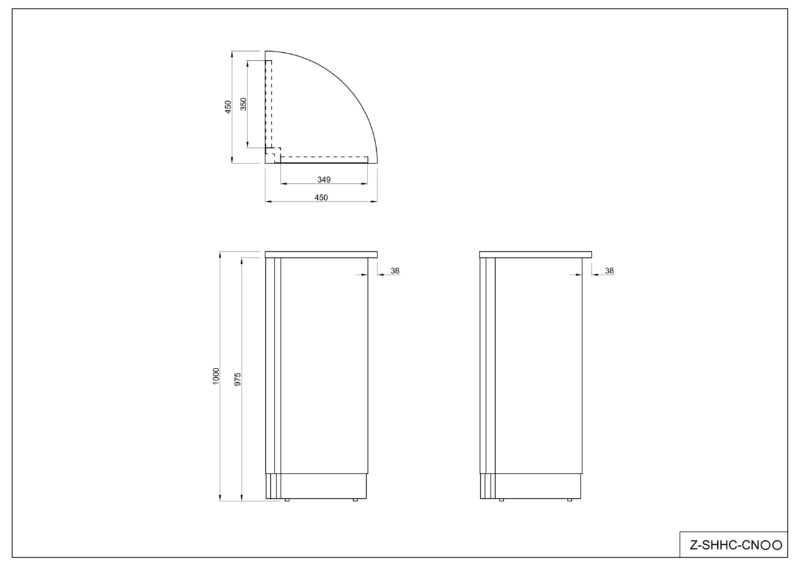 【法人様限定】送料無料 ノルム ハイカウンターコーナー ホワイトⅡ Z-SHHC-CNW2 - 画像 (6)