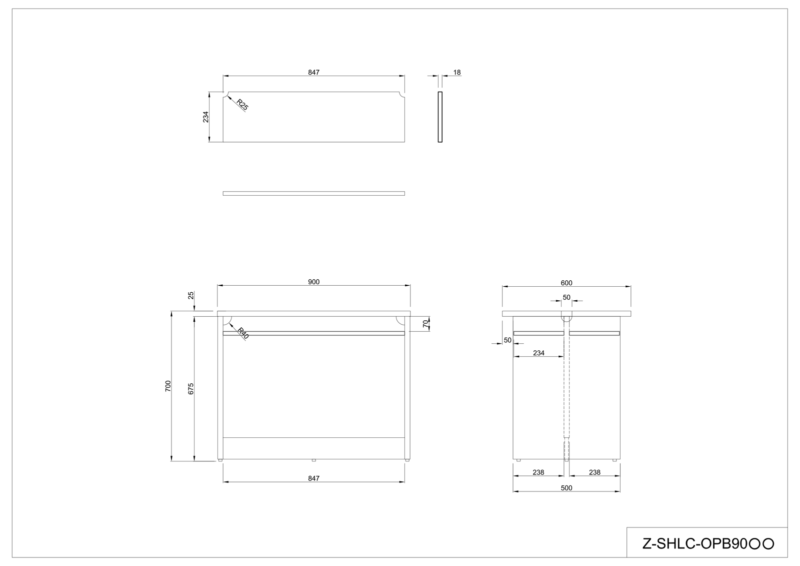 【法人様限定】送料無料 ノルム ローカウンターⅡ 棚板W900用 グレーⅡ Z-SHLC-OPB90GY2 - 画像 (4)