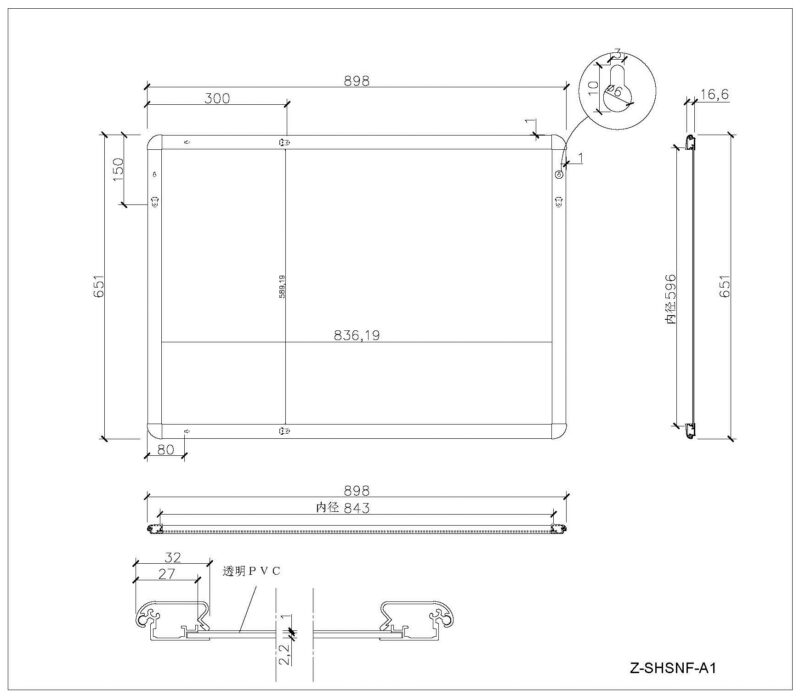 【法人様限定】送料無料 SHスナップフレーム A1 Z-SHSNF-A1 - 画像 (5)