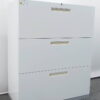 イナバ Inaba TF 11-9045 ラテラル書庫 ３段 キャビネット Cabinet スチール書庫 ラテラルキャビネット 引き出し書庫 ベース付 収納庫 本棚 書棚 オフィス収納 国産 【中古オフィス家具】【中古】