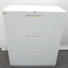イナバ Inaba TF 11-9045 ラテラル書庫 ３段 キャビネット Cabinet スチール書庫 ラテラルキャビネット 引き出し書庫 ベース付 収納庫 本棚 書棚 オフィス収納 国産 【中古オフィス家具】【中古】 - 画像 (5)