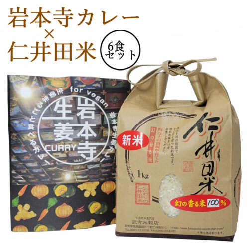 ＼生姜まるごと食べるカレー／ 「岩本寺生姜カレー 6食分」× 仁井田米 「十和錦 1kg」 セット！ 新米 カレー レトルト curry ヴィーガン ビーガン対応 vegan お寺 贈り物 冬ギフト お歳暮 御歳暮 寒中見舞い お年賀 お取り寄せ ギフト 御礼 高知 特産 食品 プレゼント 【のし対応可】