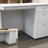 【法人様限定商品】 片袖机 スチールデスク オフィスデスク 片袖デスク 事務デスク スチールデスク 事務机 デスク ワークデスク 鍵付き コードホール W1200 天板2色あり 【新品オフィス家具】【新品】