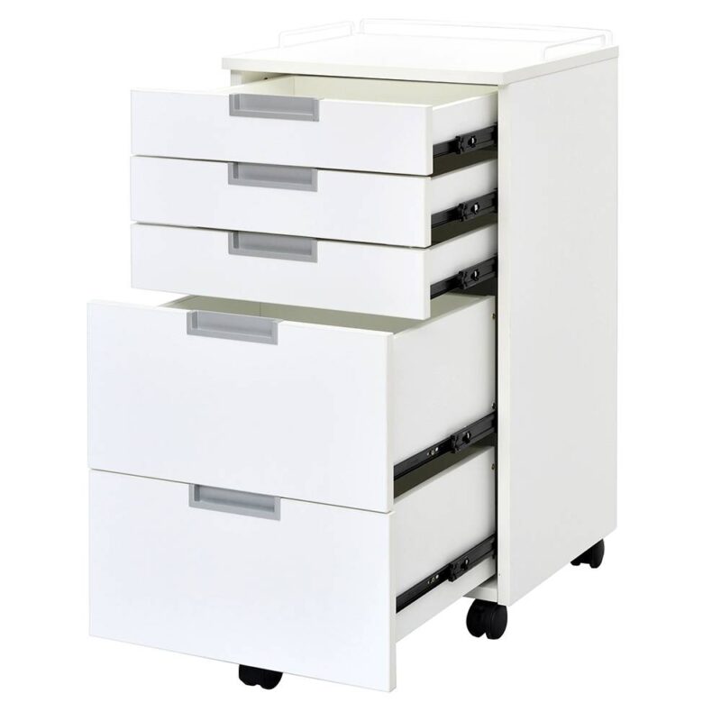 【法人様限定】送料無料 デンタルワゴン 5段 ホワイト RFCA-DT5WH - 画像 (3)