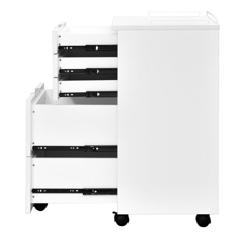 【法人様限定】送料無料 デンタルワゴン 5段 ホワイト RFCA-DT5WH - 画像 (4)