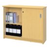 【法人様限定】送料無料 [Jシリーズ] 書庫型カウンターⅡ ナチュラル RFHCSH2-1200NJ - 画像 (6)