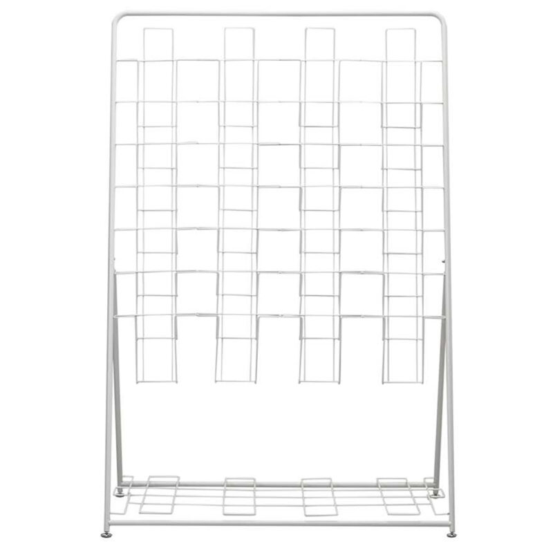 【法人様限定】送料無料 パンフレットスタンド 7段 4列 ホワイト RFPFS-QUWH - 画像 (2)