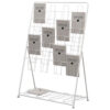 【法人様限定】送料無料 パンフレットスタンド 7段 4列 ホワイト RFPFS-QUWH - 画像 (3)
