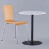 【法人様限定】送料無料 リフレッシュテーブルⅢ φ600 ホワイト ブラック脚 RFRT3-600WH-BL - 画像 (2)