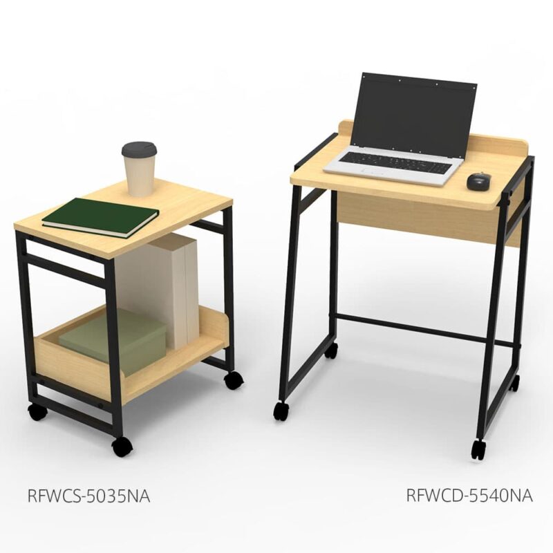 【法人様限定】送料無料 リル キャスターシェルフ ナチュラル RFWCS-5035NA - 画像 (3)