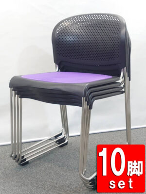 【送料無料 地域限定】 【99脚入荷】 オカムラ okamura 会議チェア 10脚セット ミーティングチェア スタッキングチェア スタックチェア メッシュチェア 8114FX 国産 【中古オフィス家具】【中古】