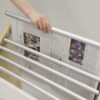 【法人様限定】送料無料 木製新聞掛け ナチュラルxホワイト スナップタイプ SHSK-001NW - 画像 (5)