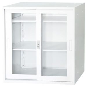 【法人様限定】送料無料 新品 KDS単体書庫 33アクリル扉 KDS-33AC キャビネット 書庫 ホワイト ニューグレー ブラック W880×D400×H880 アクリル扉 オフィス 事務所
