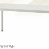 【法人様限定】送料無料 新品 BLG ユーティリティーサイドテーブル W1200 BLG-W124S ホワイト ナチュラル W1200×D400×H700 オフィス テーブル 会議 - 画像 (2)