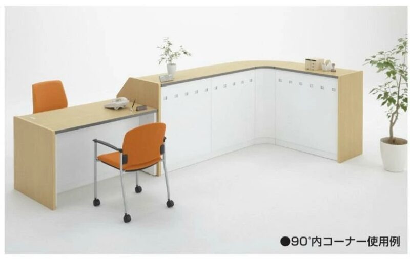 【法人様限定商品】 ハイカウンター カウンター 受付カウンター 新品カウンター 国産カウンター インフォメーションカウンター W1500×D454×H950 選べる天板３色 鍵付き 受付 受付台 無人カウンター 【送料無料 地域限定】【新品オフィス家具】 - 画像 (10)