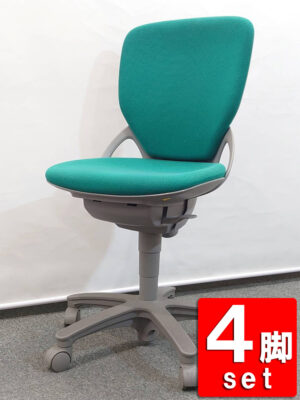 【送料無料 地域限定】４脚セット イトーキ プレーゴ Prego オフィスチェア デスクチェア 事務チェア キャスターチェア 事務イス ワークチェア PCチェア  ITOKI KZ-430GA-W4G7 【中古オフィス家具】【中古】