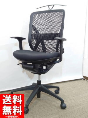 【送料無料 地域限定】 イエラ Yera オフィスチェア デスクチェア ハイバック 肘付き ハンガー付き ランバーサポート ワークチェア パソコンチェア 事務チェア チェア キャスターチェア メッシュチェア ブラック色 事務イス 事務椅子 事務いす 事務用チェア イナバインターナショナル INABA T171023 【中古オフィス家具】【中古】