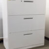 【中古オフィス家具】ラテラル書庫 ラテラルキャビネット ウチダ HS ハイパーストレージ ３段 収納庫 本棚 - 画像 (2)