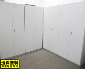 ４台セット イトーキ シンライン 両開き書庫 W900 H2140 スチール書庫 収納庫 キャビネット 中古