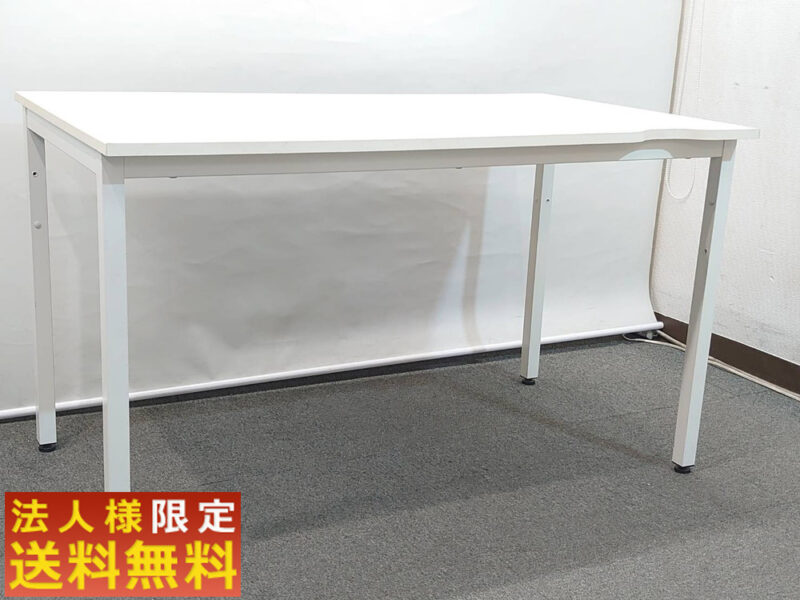 【法人限定送料無料】 プラス 平机 Ｃ2デスク W1200 スチールデスク オフィスデスク ワークデスク 平デスク デスク 机 ホワイト色 事務机 事務デスク 事務用デスク 事務用机 PLUS 国内メーカー品【中古オフィス家具】【中古】