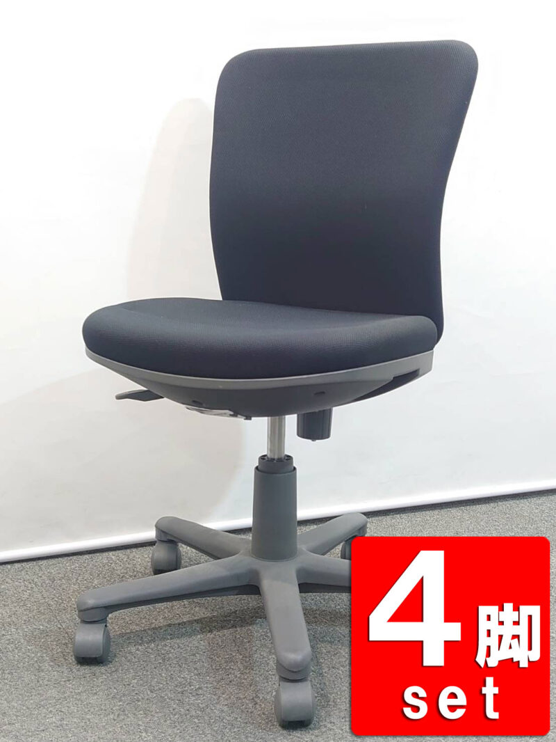 【送料無料 地域限定】４脚セット AICO オフィスチェア OA-1100シリーズ デスクチェア 事務チェア キャスターチェア 事務イス ワークチェア パソコンチェア【中古オフィス家具】【中古】