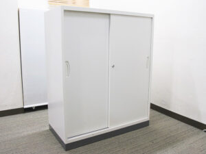 生興 RW45-10S 引違い書庫 スライド書庫 引戸書庫 引き戸書庫 引き違いキャビネット 本棚 書棚 収納庫 保管庫 キャビネット カギ付き書庫【中古】
