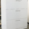 【送料無料 東京地区限定】 コクヨ エディア ラテラル書庫 ３段 天板付き ラテラルキャビネット BWU-L3A49SAWN スチール書庫 キャビネット 収納庫 本棚 書棚 	 ホワイト色 カギ付き書庫 鍵付き書庫 スチールキャビネット ３段ラテラル ベース付き KOKUYO EDIA 国産【中古オフィス家具】【中古】 - 画像 (3)