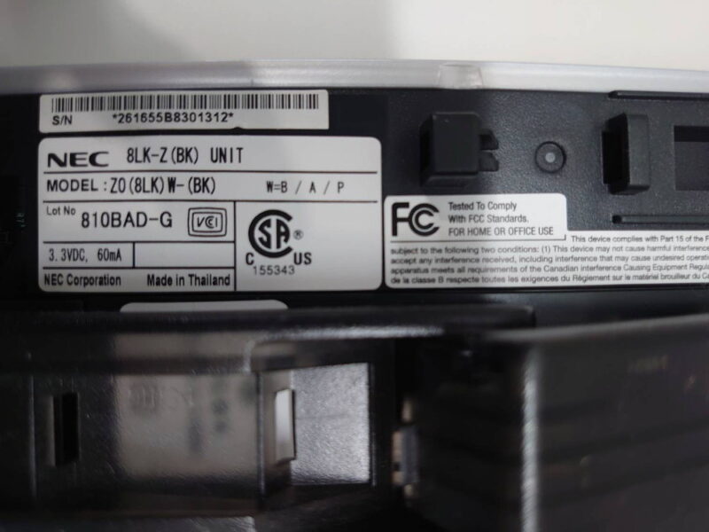 【法人限定送料無料】 【在庫150台以上有】 NEC ビジネスフォン DT400シリーズ DTZ-24D-2D 8KL-Z BK ブラック色 ビジネスホン 24ボタン電話機 オフィス電話機 オフィス用電話機 ビジネス用電話機 デジタル多機能電話機  UNIVERGE Digital Phone 【中古】 【中古オフィス家具】 - 画像 (7)