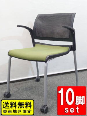 【送料無料 東京地区限定】 【在庫20脚有り】 10脚セット ウチダ FM-310 ミーティングチェア ネスティングチェア 会議チェア スタッキングチェア スタックチェア 布張り 会議イス 多目的チェア 内田洋行 UCHIDA【中古オフィス家具】【中古】