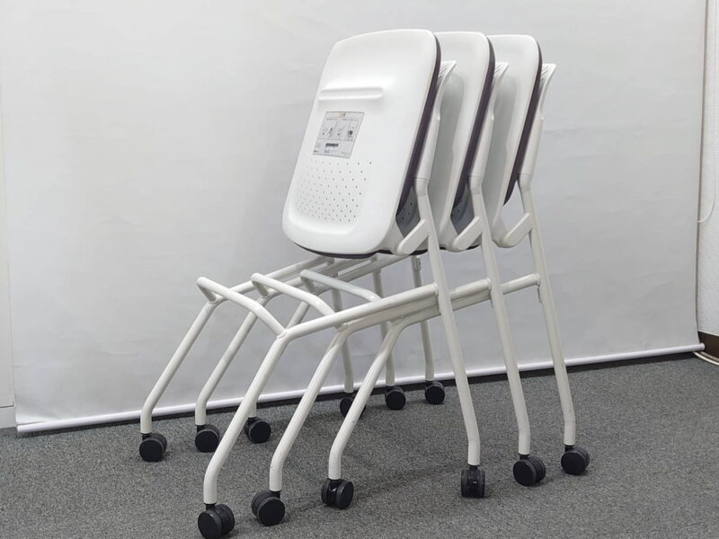 【送料無料 東京地区限定】 3脚セット オカムラ ルナ 会議チェア ミーティングチェア スタッキングチェア スタックチェア ネスタブルチェア ネスティングチェア okamura RUNA 国産【中古オフィス家具】【中古】 - 画像 (9)