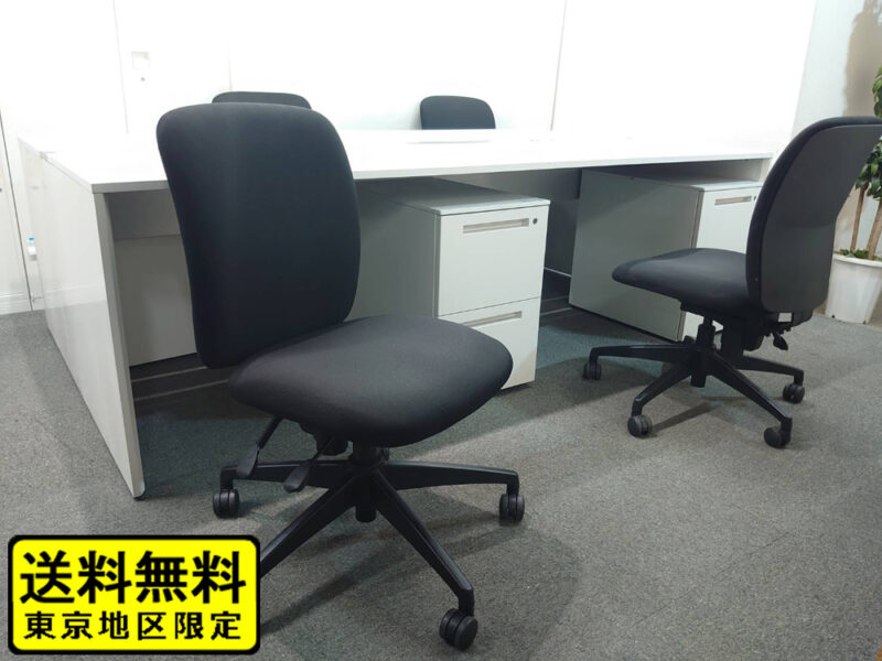 【送料無料 東京地区限定】イトーキ インターリンク CZR フリーアドレス 大型会議テーブル ４人用 フリーアドレス デスクセット ワークテーブルセット W2400 フリアド 平机 片袖机 オフィステーブル ミーティングテーブル 会議テーブル ITOKI スチールケース アプトチェア 【中古オフィス家具】【中古】