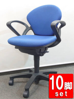 【送料無料 地域限定】 10脚セット イトーキ プレーゴ Prego オフィスチェア デスクチェア 事務チェア キャスターチェア 事務イス 肘付き ひじ付き ワーキングチェア 事務椅子 事務いす オフィスチェアー 事務用チェア パソコンチェア OAチェア ITOKI 国産 KZ-465GA-T2N7【中古オフィス家具】【中古】