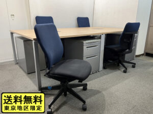 【送料無料 東京地区限定】 4人用 フリーアドレス ワークソート 大型会議テーブル W2400(W1200×2台)×D1400×H720 コクヨ ワークソート ワークテーブル フリアド 平机 ミーティングテーブル 会議テーブル SDT-WF1214MP2 W1200×2台 角型 KOKUYO オフィスデスク デスク ワゴン キャスターチェア 3段ワゴン オカムラ プロステージ イトーキ プラオ 国産【中古オフィス家具】【中古】