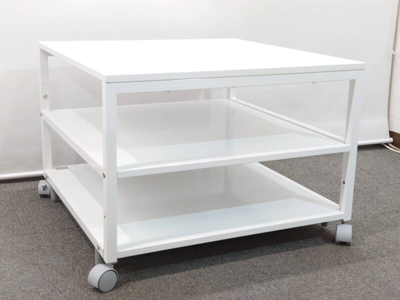 【法人限定送料無料】 プリンター台 キャスター付き テーブル 作業台 サンワサプライ LPS-T7070L レーザープリンタスタンド W700×D700×H500 Sanwa Supply【中古オフィス家具】【中古】 - 画像 (2)