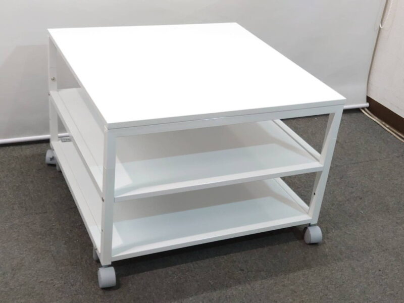 【法人限定送料無料】 プリンター台 キャスター付き テーブル 作業台 サンワサプライ LPS-T7070L レーザープリンタスタンド W700×D700×H500 Sanwa Supply【中古オフィス家具】【中古】 - 画像 (3)