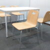 【送料無料 東京地区限定】 【美品】 ４人用 会議セット ミーティングセット オフィステーブル ミーティングテーブル 会議テーブル 会議用テーブル W1200×D700×H700 多目的テーブル 会議チェア ミーティングチェア コクヨ ビスキオ オフィス家具セット テーブルチェアセット スタッキングチェア スタックチェア 積み重ねタイプ KOKUYO SCH-B【中古オフィス家具】【中古】 - 画像 (2)