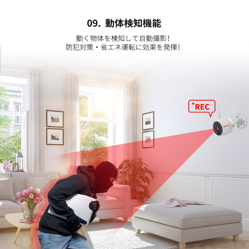 【送料無料】屋外IPカメラ ネットワークカメラ JUAN CLOUD ホームセキュリティカメラ JA-PO1031-W Wi-Fiネットワーク 水鏡 【新品】 - 画像 (2)