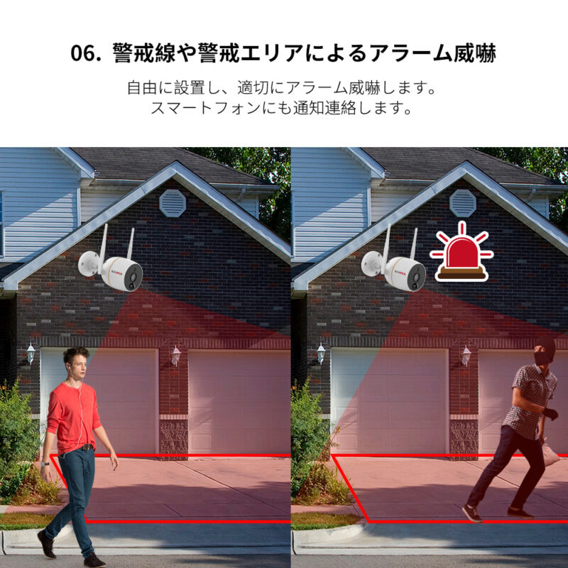 【送料無料】屋外IPカメラ ネットワークカメラ JUAN CLOUD ホームセキュリティカメラ JA-PO1031-W Wi-Fiネットワーク 水鏡 【新品】 - 画像 (8)