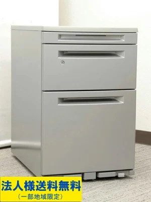 オカムラ 3段ワゴン カギ付き プロステージ DW31AA Z719 キャスター付