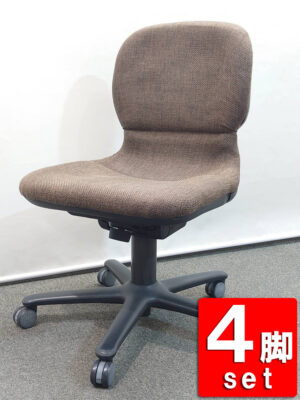【送料無料 地域限定】 ４脚セット スチールケース Steelcase オフィスチェア デスクチェア 海外製チェア 高級チェア デザイナーズチェア 事務チェア キャスターチェア 事務イス ワーキングチェア 布張り 事務椅子 事務いす オフィスチェアー 事務用チェア パソコンチェア OAチェア【中古オフィス家具】【中古】