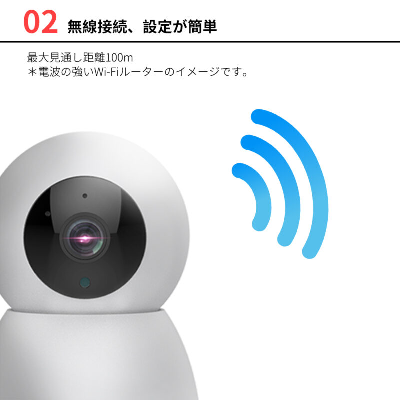 【送料無料】屋内IPカメラ ネットワークカメラ JUAN CLOUD ホームセキュリティカメラ JA-CA43 Wi-Fiネットワーク 水鏡 【新品】 - 画像 (3)