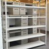 【法人限定送料無料】 軽量ラック 軽量棚 スチールラック 倉庫棚 物品棚 本棚 書棚 キャビネット ６段 W1800×D450×H2100 重量ラック ラック 耐荷重 収納ラック オープンラック 収納棚 保管棚 スチール棚 オープン書庫 収納庫 保管庫【美品】【中古オフィス家具】【中古】 - 画像 (2)